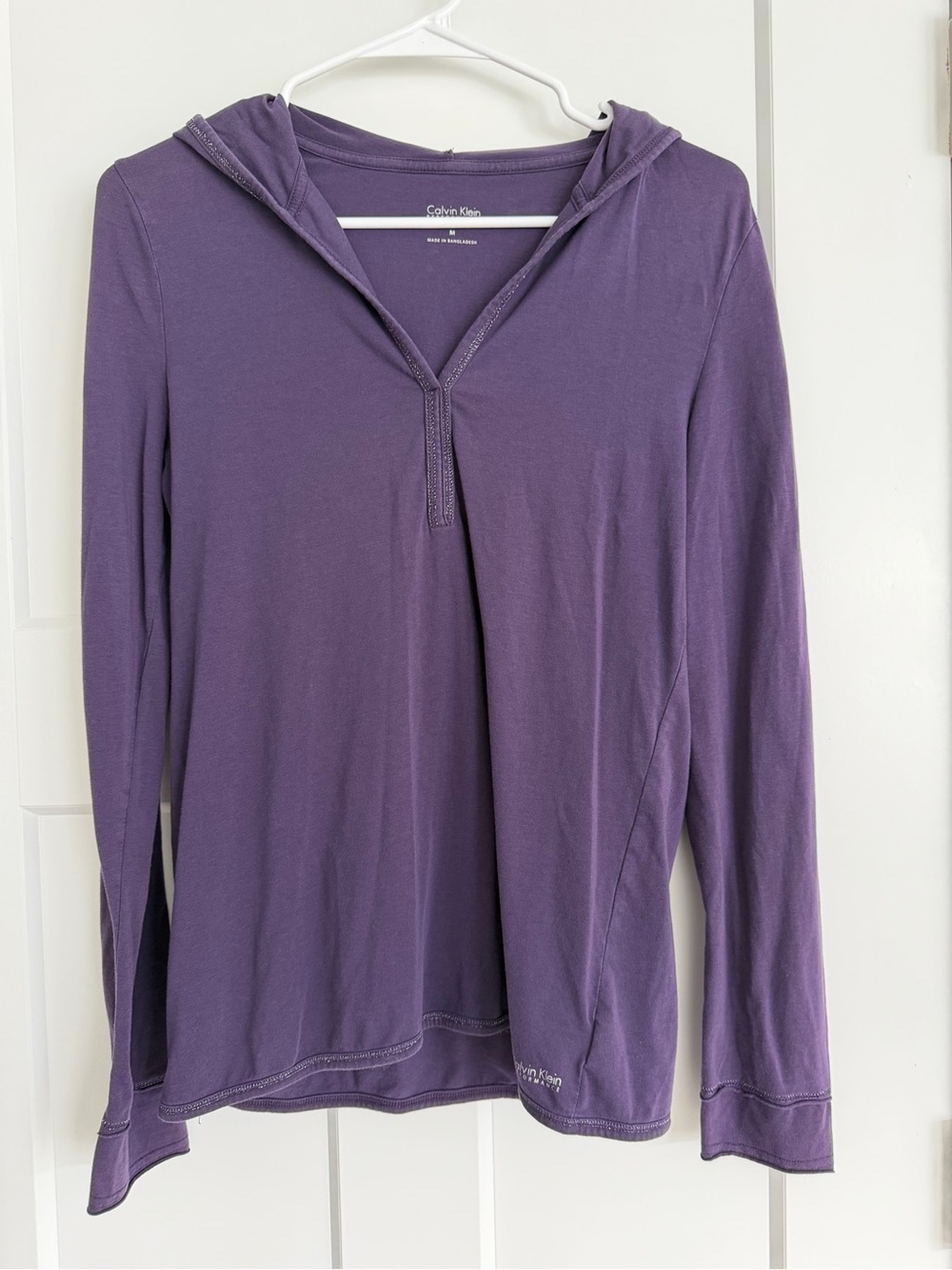 Calvin Klein Purple Hooded Long Sleeve Pullover